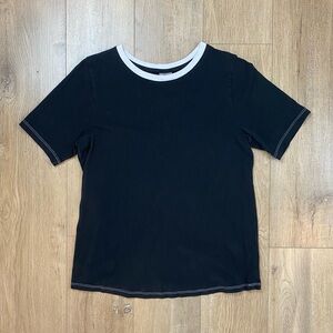 ASOS Black with White Collar T-shirt